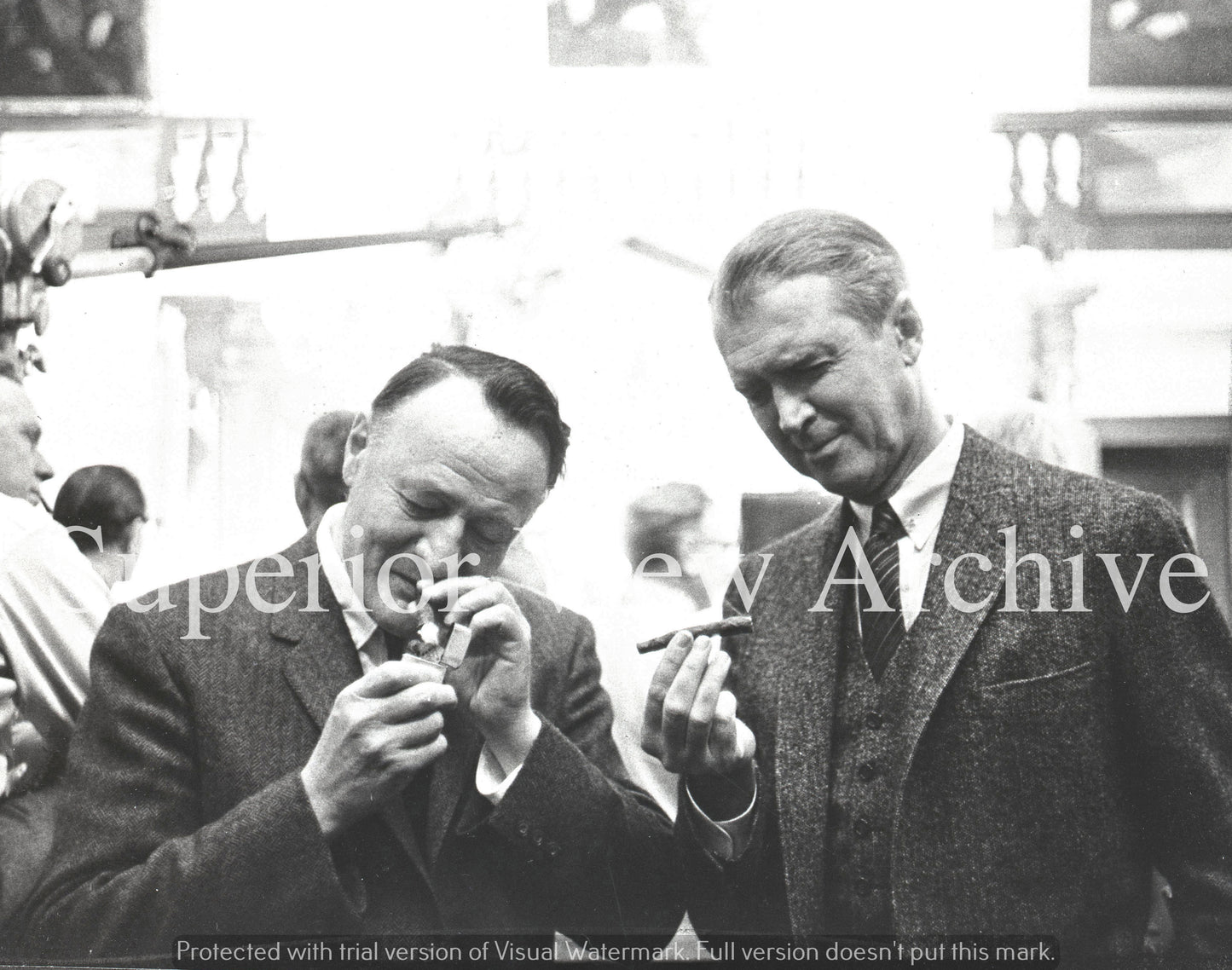 Anatomy Of A Murder Jimmy Stewart & John Voelker Smoking Cigars Marquette MI