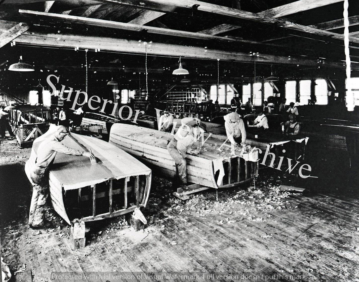 Vintage Chris Craft Boat Chris Craft Factory Photo Algonac MI Fiberglass Boats