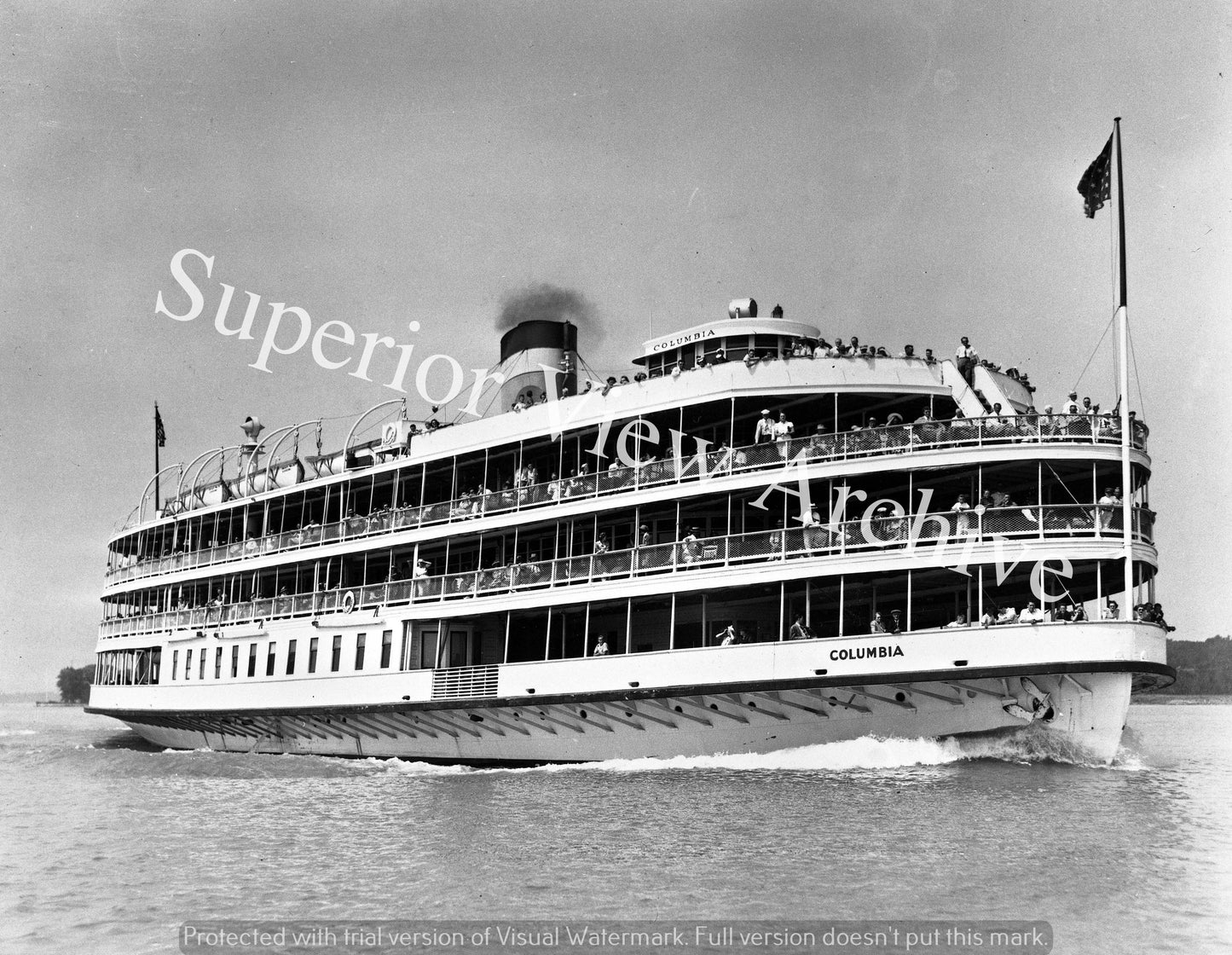 Bob-Lo Boat Columbia Detroit River on the way to Bob-Lo Island SS Columbia
