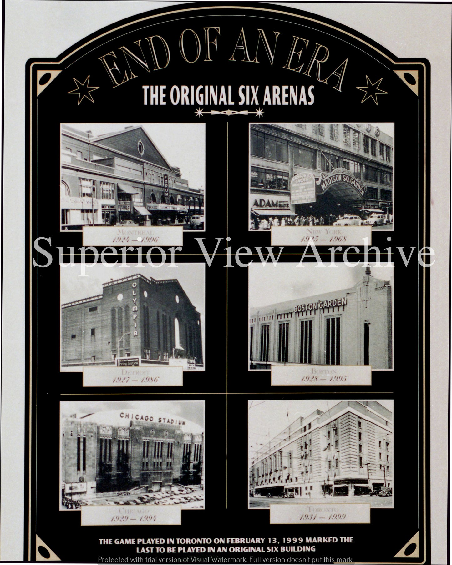 End of an Era The Original Six Arenas
