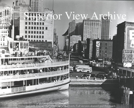 Bob-Lo Boat Dock Vernors Dock Woodward Ave. Detroit MI River Front 1920