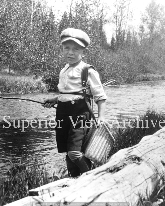 Young Boy Fishing