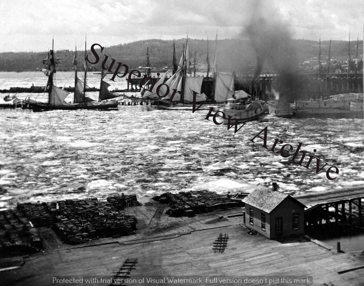 Marquette Ice Blockade Marquette, MI 1873