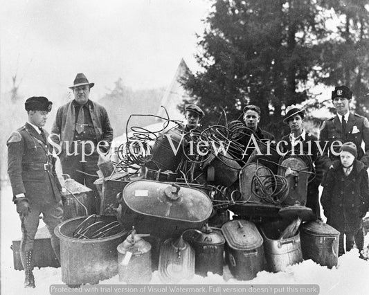 Michigan State Police Busting 20 Stills Prohibition Munising MI Copper Tubing