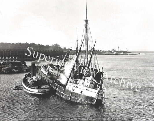 Lake Superior Shipwreck Wooden Schooner Plymouth Covered In Ice