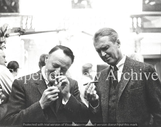 Anatomy Of A Murder Jimmy Stewart & John Voelker Smoking Cigars Marquette MI