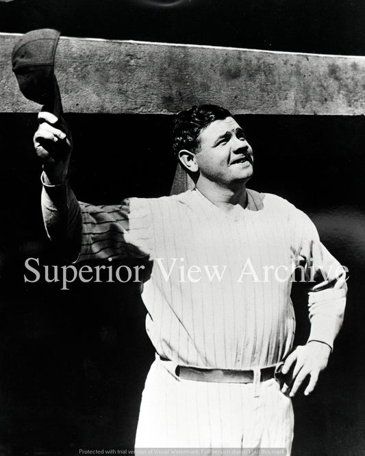 Babe Ruth Waving his Hat