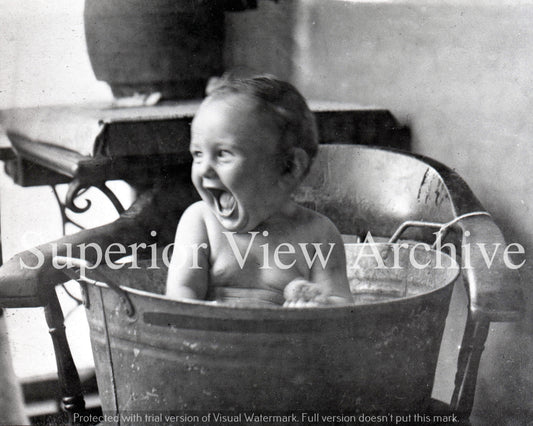 Laughing Baby in the Tub
