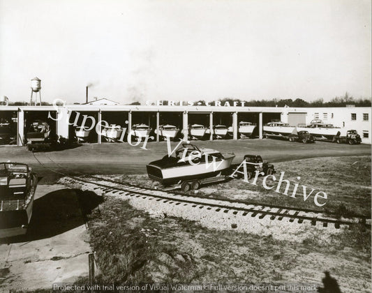 Vintage Chris Craft Boats Chris Craft Factory Photo Algonac MI Boat Garage