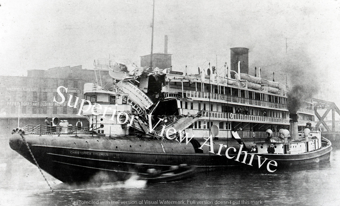 Wreck Of The Whaleback Passenger Ship Christopher Columbus Milwaukee WI 1917