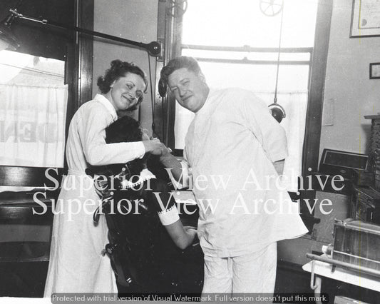 Vintage One Arm Dentist Laurium Michigan Dentistry With One Arm 1940