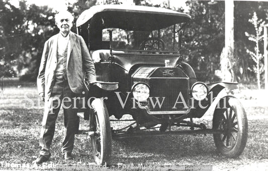 Thomas Edison And Ford Fort Meyers Florida Edison With Model T Ford Automobile