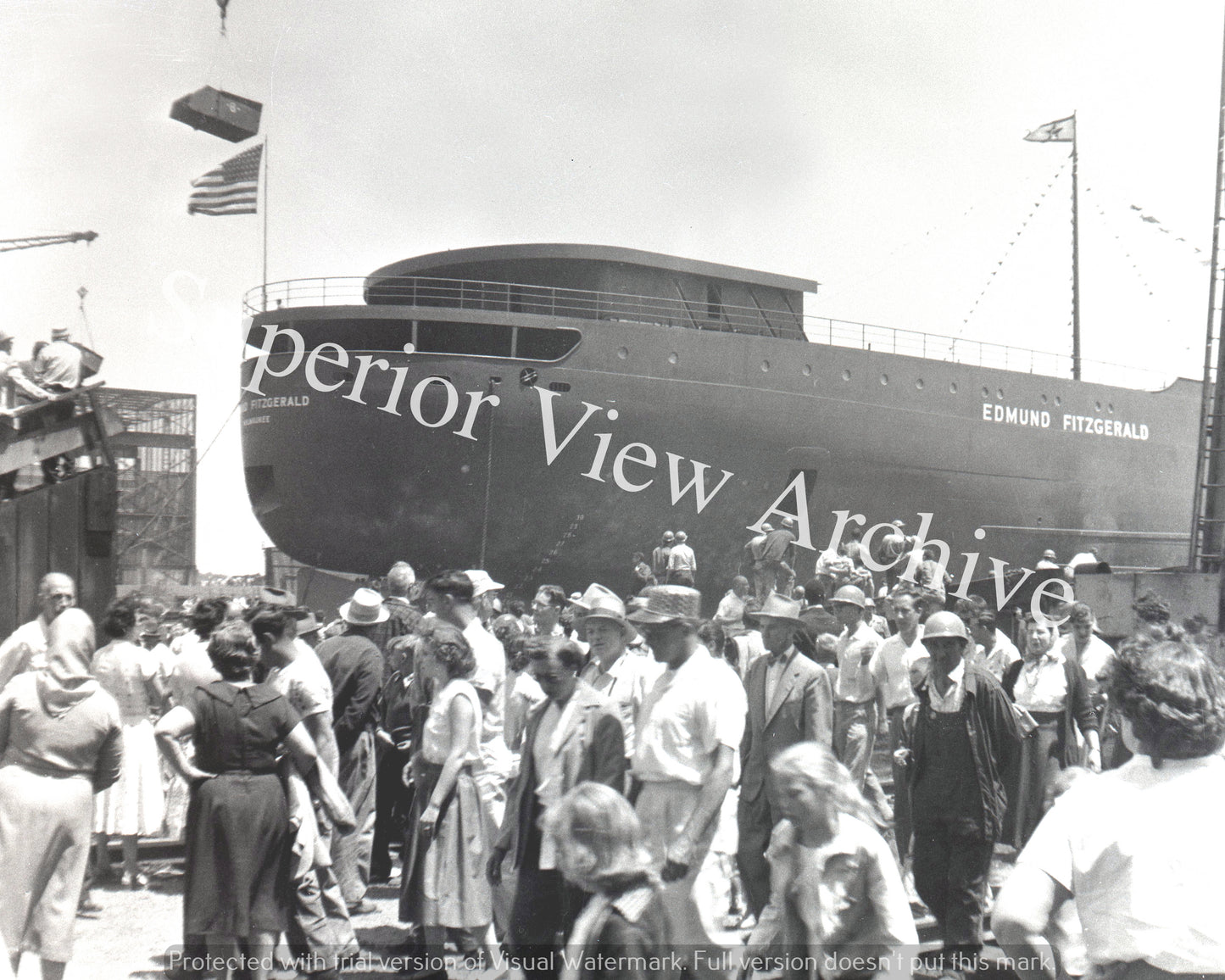 Lake Superior Shipwreck Edmund Fitzgerald Launch Day