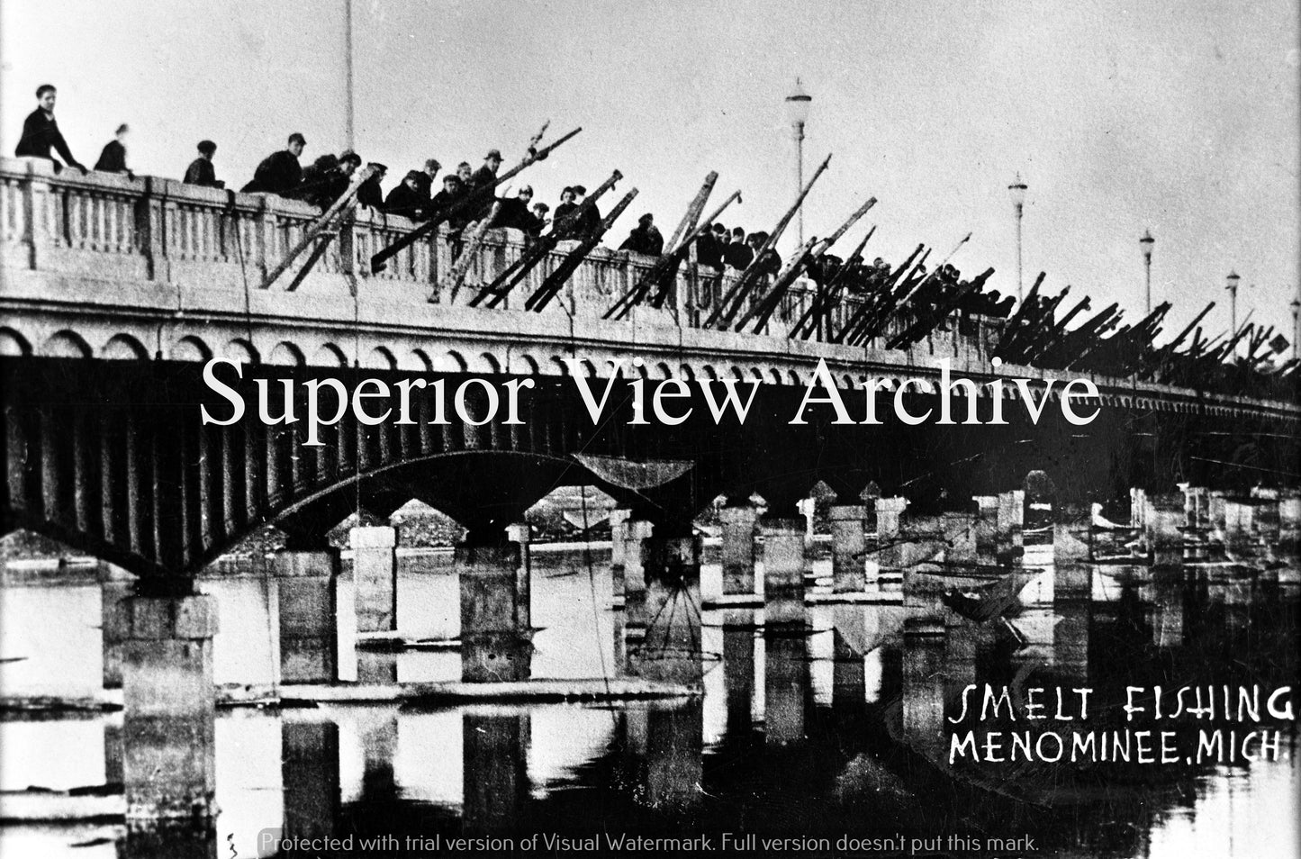 Menominee Michigan-Smelt from Bridge