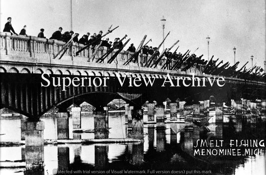 Menominee Michigan-Smelt from Bridge