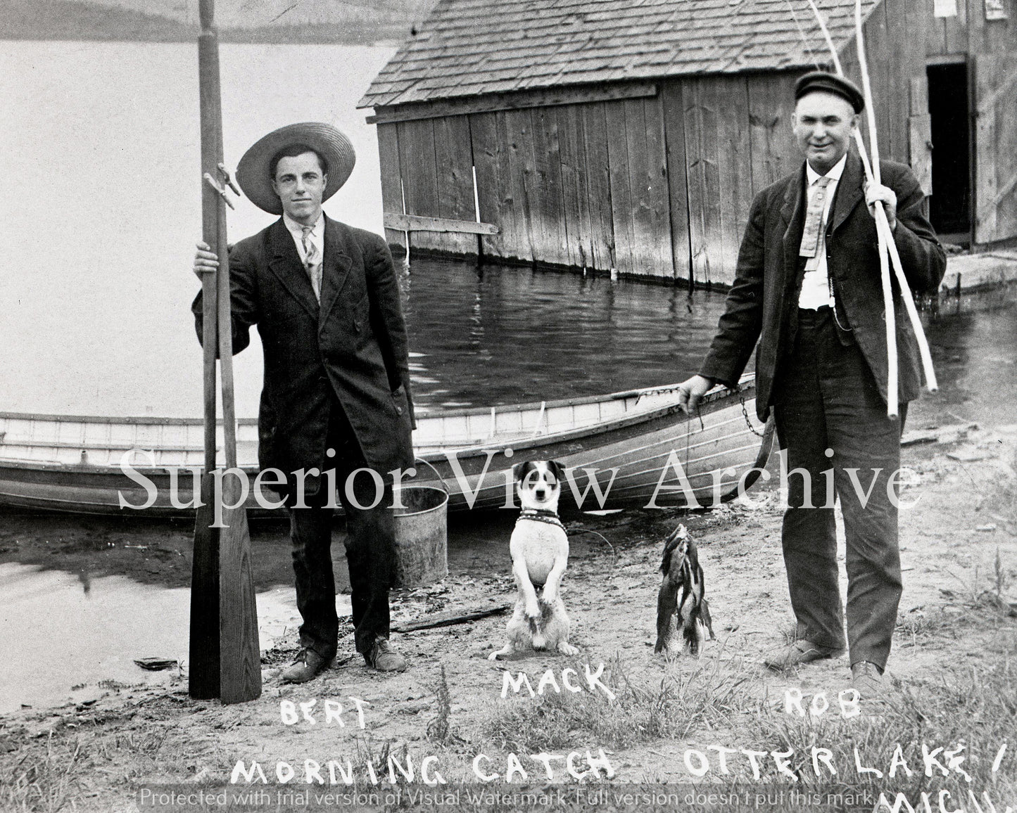 Vintage Fishing Otter Lake Michigan