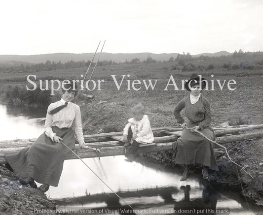 Women Fishing with Stick Poles