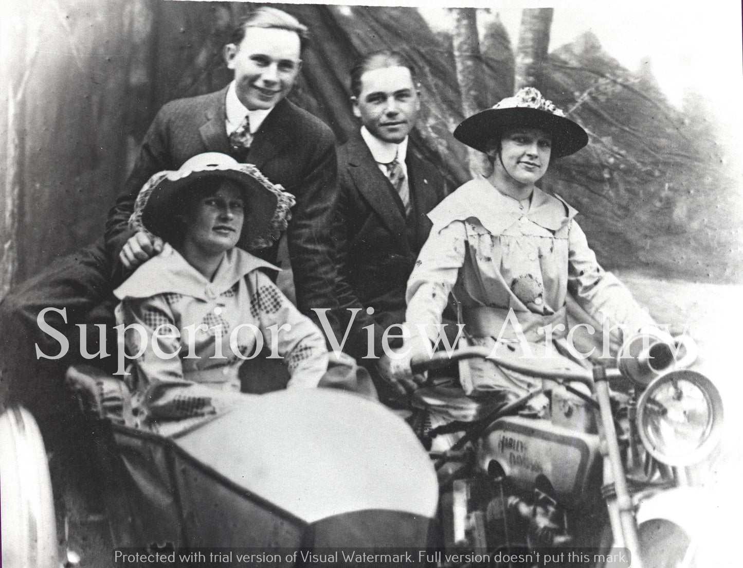 Harley Davidson Woman in Side Car