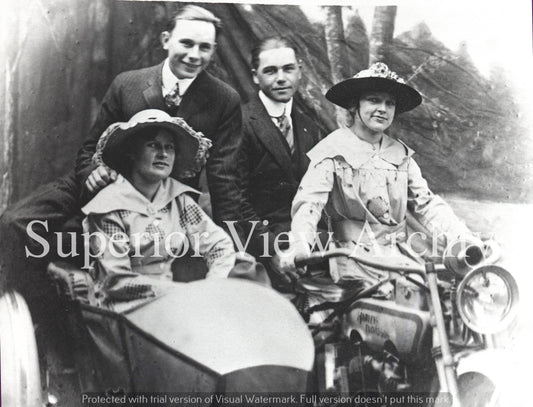 Harley Davidson Woman in Side Car