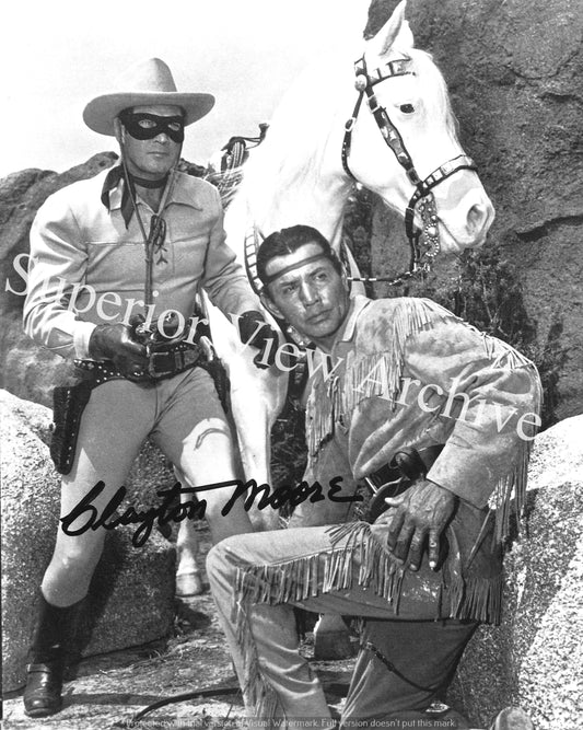 The Lone Ranger TV Show Photo Clayton Moore Jay Silverheels Tonto Trigger