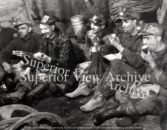 Old Time Iron Miners Lunch Break Pasties Lunch Pails Mining Lamps Helmets