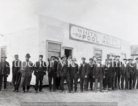 White River Texas Pool Hall Old Time Pool Players Billiards Tough Men