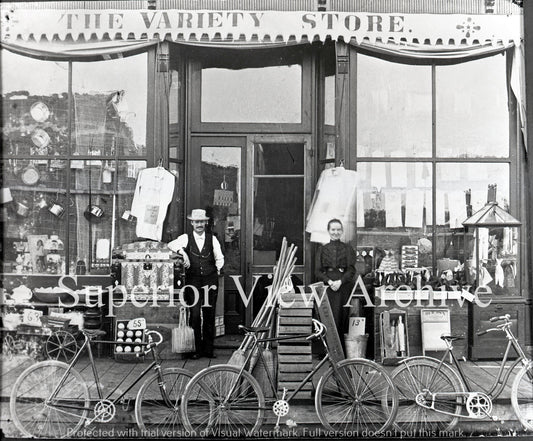 Old Time General Store Vintage Bicycles Dome Trunk Brooms Shoes Pans Escanaba MI