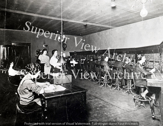 Telephone Switchboard Operators Old Time Telephone Wires Head Sets